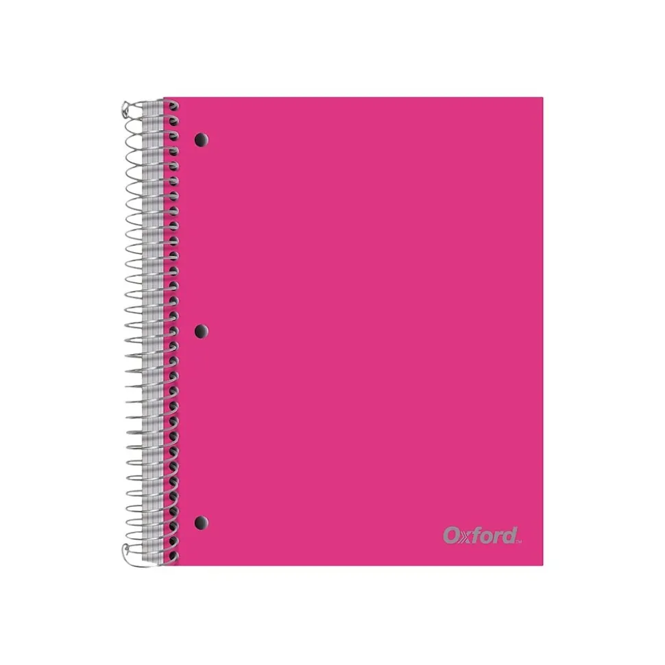 Oxford 5-Subject Notebooks, 8.5" x 11", College Ruled, 200 Sheets, Assorted Colors (10588)