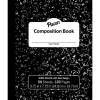 Pacon Composition Notebooks, 9.75" x 7.5", Wide Ruled, 60 Sheets, Black, 12/Bundle (PACMMK37130-12)