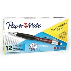 Paper Mate Comfortmate Ultra Mechanical Pencil, 0.5mm, #2 Medium Lead, Dozen (1738797)