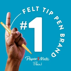Paper Mate Flair Felt Pen, Medium Point, 0.7mm, Blue Ink, Dozen (8410152)