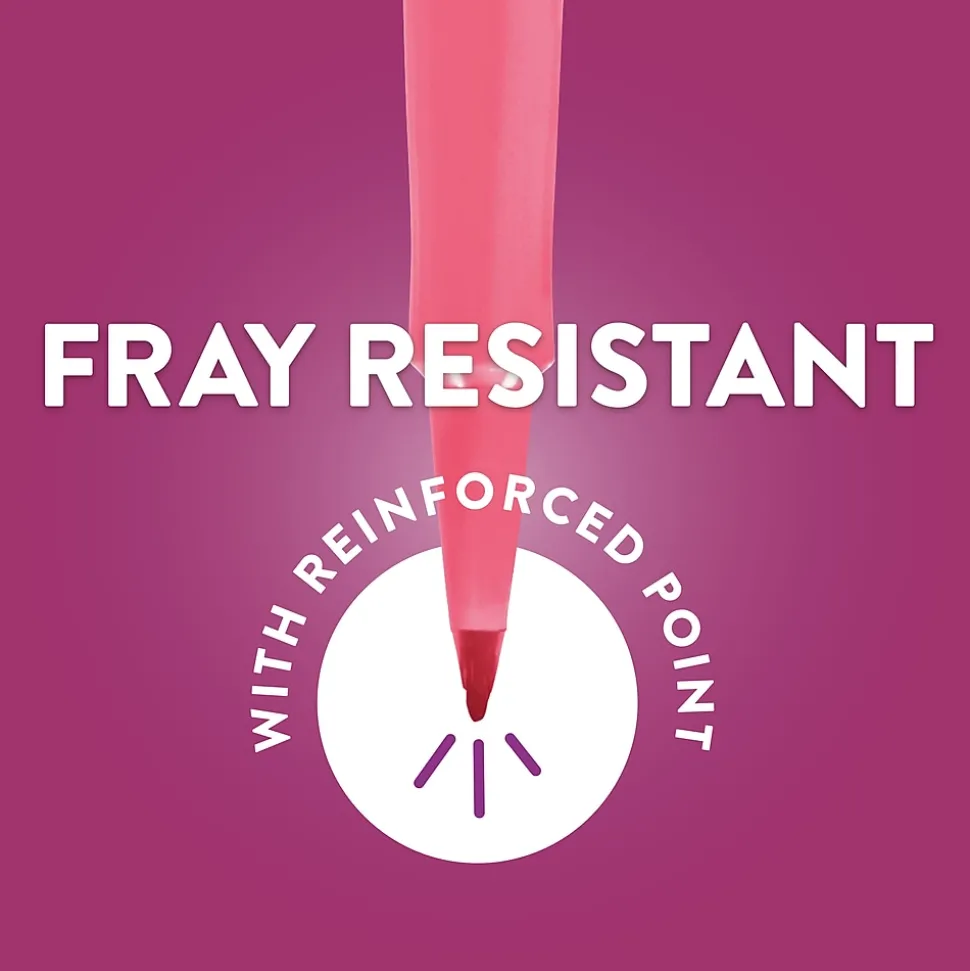 Paper Mate Flair Felt Pen, Medium Point, 0.7mm, Black Ink, 4 Pack (84344)