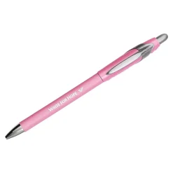 Paper Mate FlexGrip Elite Write for Hope Retractable Ballpoint Pen, Medium Point, Black Ink, Dozen (70672)