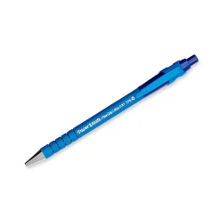 Paper Mate FlexGrip Ultra Recycled Retractable Ballpoint Pen, Fine Point, Blue Ink, Dozen (9560131)
