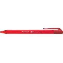 Paper Mate InkJoy 100 Retractable Ballpoint Pen, Medium Point, Red Ink, 12/Pack (1951252)