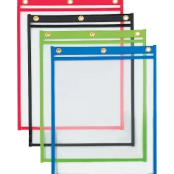 Partners Brand Heavy Weight Job Ticket Holders, 9" x 12", Assorted Colors, 20/Case (JTH151)