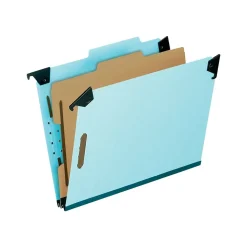 Pendaflex Classification Hanging File Folders, 1/3-Cut Tab, Letter Size, Light Blue, 10/Box (PFX 59251)