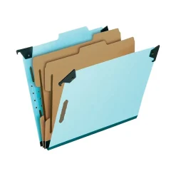 Pendaflex Classification Hanging File Folders, Letter Size, Light Blue, 10/Box (PFX 59252)