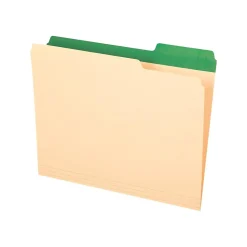 Pendaflex Color Tab File Folders, 3-Tab, Letter Size, Manila, 50/Box (84101)