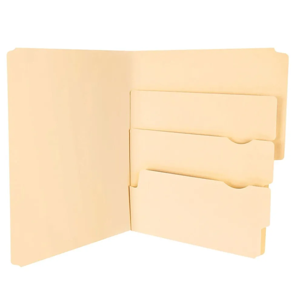 Pendaflex Divide It Up® File Folders, Letter Size, Manila, 12/Pack (10771)