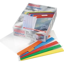 Pendaflex EasyView™ Poly Hanging File Folders, Assorted Color Bar, Letter, Holds 8 1/2"H x 11"W, 25/Bx (PFX 557080)
