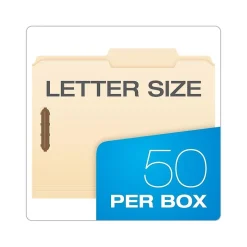 Pendaflex File Folder, 2/5-Cut Tab, Letter Size, Manila, 50/Box (24580)
