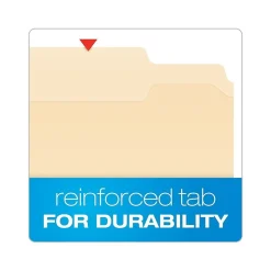 Pendaflex File Folder, 2/5-Cut Tab, Letter Size, Manila, 50/Box (24580)