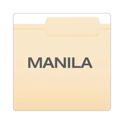 Pendaflex File Folder, 2/5-Cut Tab, Letter Size, Manila, 50/Box (24580)