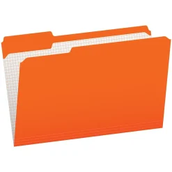 Pendaflex File Folder, 1-Tab, Legal Size, Orange, 100/Box (R153 1/3 ORA)