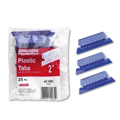Pendaflex Hanging File Folder Tabs, 1/5 Tab, Two Inch, Violet Tab/White Insert, 25/Pack
