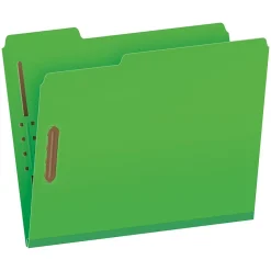 Pendaflex Pressboard Fastener Folders, 1/3-Cut Tab, Letter Size, Dark Green, 25/BX (15938GW)
