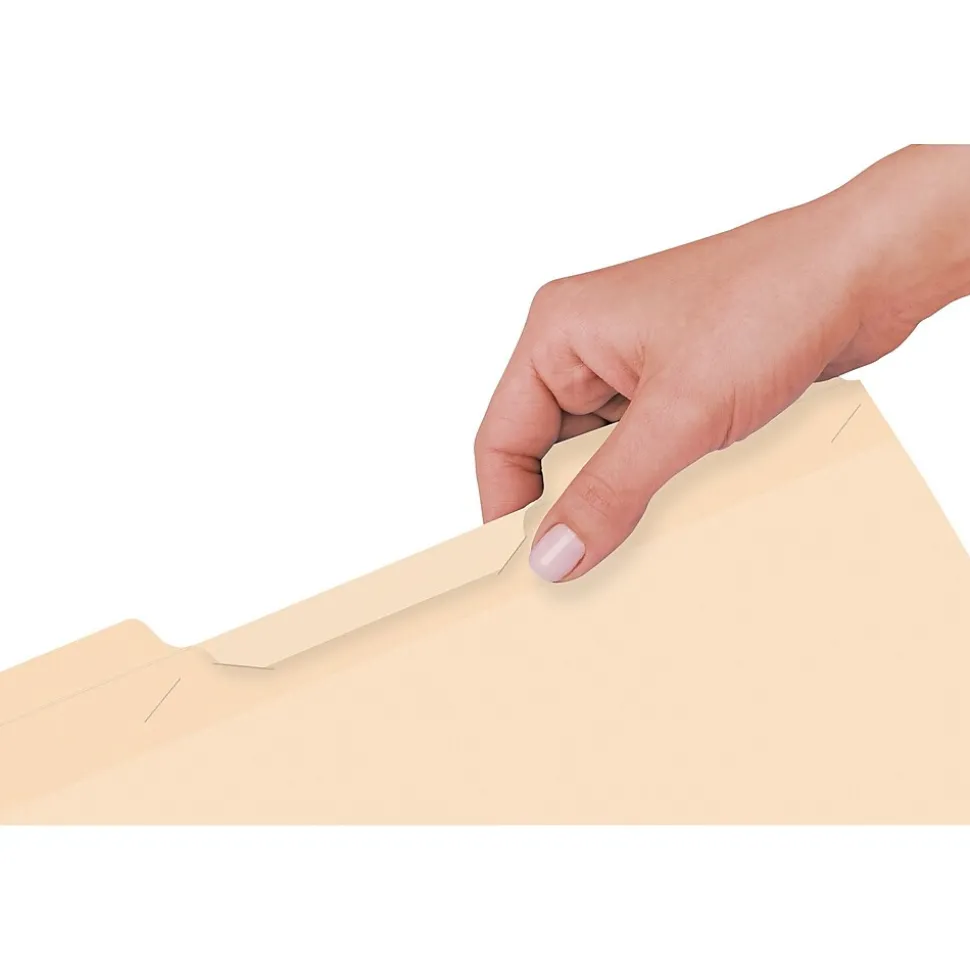 Pendaflex Ready-Tab File Folders, Letter Size, 3 Tab, Assorted Colors, 50/Box (42338)