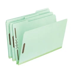 Pendaflex Recycled File Folders, 1/3-Cut Tab, Legal Size, Light Green, 25/Box, 4 Boxes/Carton (17183)