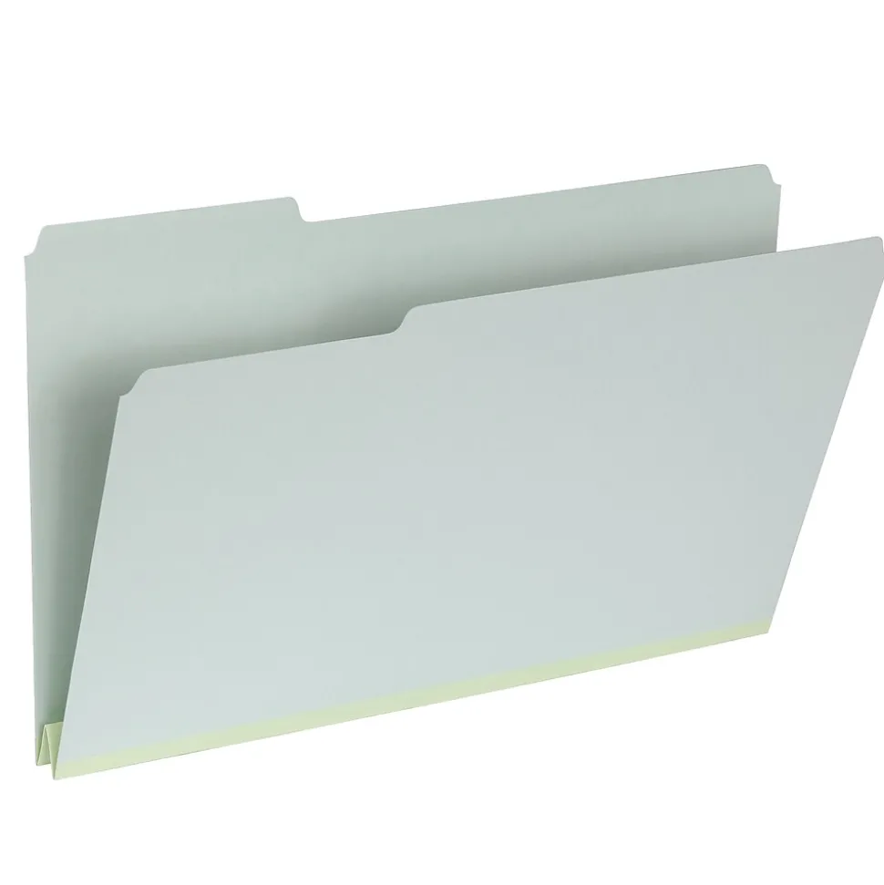 Pendaflex Recycled File Folder, 1-Tab, Legal Size, Light Green, 25/Box (1006934)
