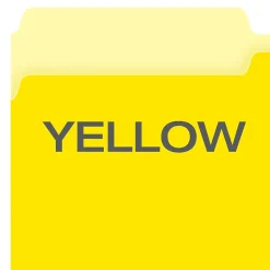 Pendaflex Recycled File Folder, 1/3-Cut Tab, Legal Size, Yellow, 100/Box (1531/3YEL)