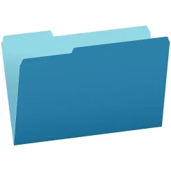 Pendaflex Recycled File Folder, 1/3-Cut Tab, Legal Size, Blue, 100/Box (43501/3BLU)