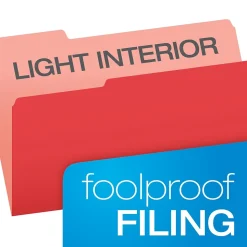 Pendaflex Recycled File Folder, 1/3-Cut Tab, Legal Size, Red, 100/Box (43501/3RED)