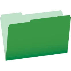 Pendaflex Recycled File Folder, 1/3-Cut Tab, Legal Size, Green, 100/Box (43501/3BGR)