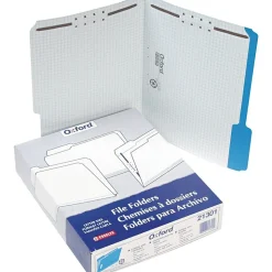 Pendaflex Reinforced Top Fastener Folders, 1/3 Cut, Letter, Blue, 50/Box (21301)