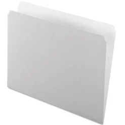 Pendaflex Two-Tone File Folders, Straight-Cut Tab, Letter Size, Gray, 100/Box (PFX 152 GRA)