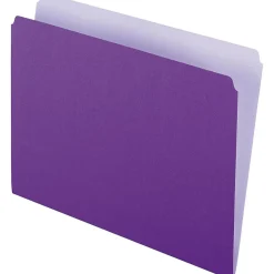 Pendaflex Two-Tone File Folder, Straight Cut, Letter Size, Lavender, 100/Box (PFX 152 LAV)