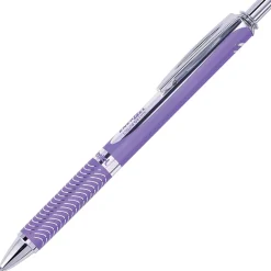 Pentel EnerGel Alloy RollerBall Retractable Gel Pen, Medium Point, Purple Ink (BL407V-V)