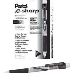 Pentel e-sharp Mechanical Pencil, 0.5mm, #2 Medium Lead, Dozen (AZ125A)