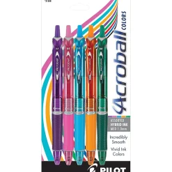 Pilot Acroball Colors Ballpoint Pens, Medium Point, Assorted Inks, 5/Pack (31808)