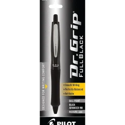 Pilot Dr. Grip FullBlack Retractable Ballpoint Pen, Medium Point, Black Ink (36193)