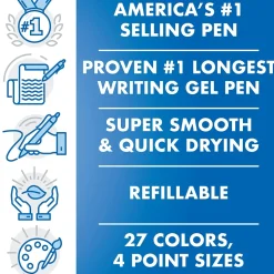 Pilot G2 Gel-Ink Pen Refill, Bold Tip, Black Ink, 2/Pack (77289)