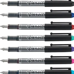 Pilot Varsity Fountain Pens, Medium Point, Assorted Ink, 7/Pack (90029)