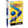 Pilot VBall Grip Rollerball Pens, Extra Fine Point, Blue Ink, Dozen (35471)