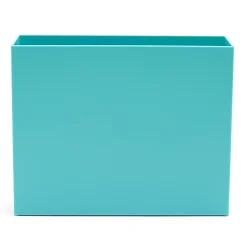 Poppin ABS Plastic File Box, Aqua, 4 Count (101274-MC)