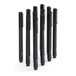 Poppin Black Signature Ballpoint Pen, Black Ink, Set of 100 (104600)