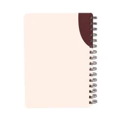 Poppin Elements Notebook, 6" x 8.25", Ruled, 40 Sheets, Pink/Red (108838)