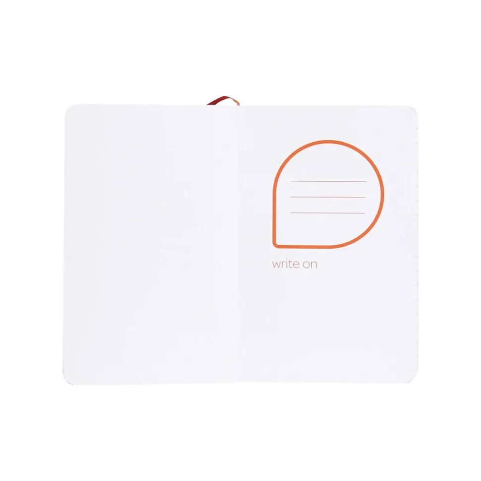 Poppin Professional Notebooks, 3.5" x 5.5", College Ruled, 96 Sheets, White, 25/Set (104142)