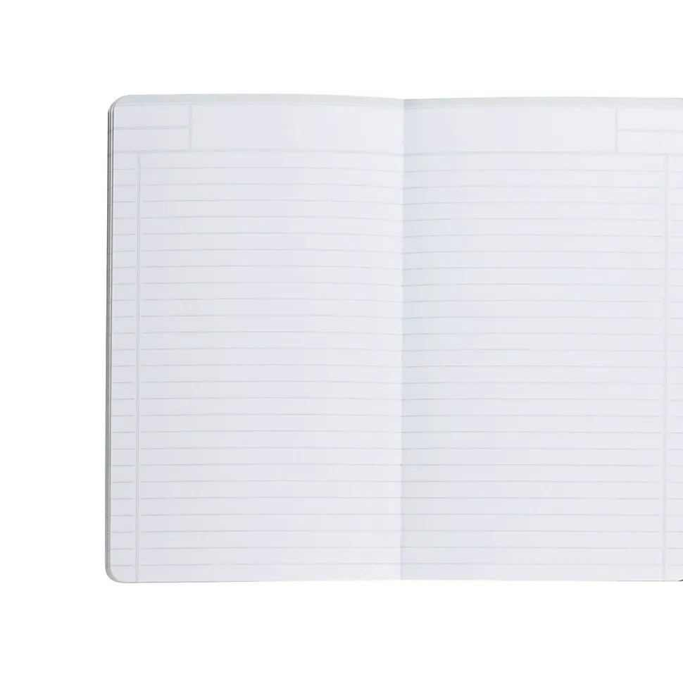 Poppin Professional Notebooks, 5" x 8.25", College Ruled, 96 Sheets, White, 25/Set (104125)