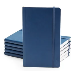 Poppin Professional Notebooks, 5" x 8.25", College Ruled, 96 Sheets, Blue, 25/Set (104130)