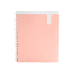 Poppin 1-Subject Notebooks, 8.5" x 11", College Ruled, 80 Sheets, Pink (105224)