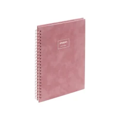 Poppin Velvet Professional Notebooks, 6" x 8.25", Dotted, 40 Sheets, Pink (106161)
