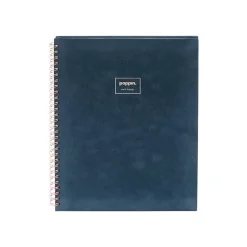 Poppin Velvet Professional Notebooks, 8.25" x 10.25", Narrow Ruled, 40 Sheets, Blue (106159)