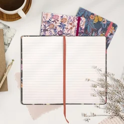 Pukka Pad Bloom Subject Notebooks, Narrow Ruled, Blue, 3/Pack (PUK9491BLM)