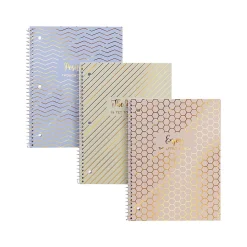 Pukka Pad Haze 1-Subject Notebooks, 8" x 10.3", College-Ruled, 50 Sheets, Assorted Colors, 3/Pack (9978(AST)-HZE)