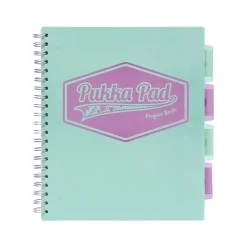 Pukka Pad Pastels 5-Subject Notebooks, 8.5" x 11", Ruled, 100 Sheets, Assorted Colors, 3/Pack (8867-PST)