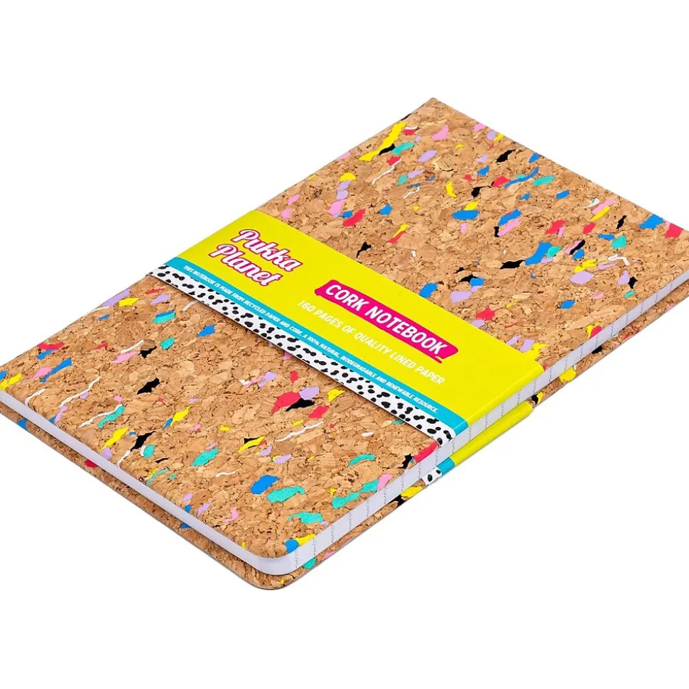 Pukka Pad Planet Softcover Notebook, 5.31" x 8.46", Wide-Ruled, 80 Sheets, Multicolor (9855-SPP)